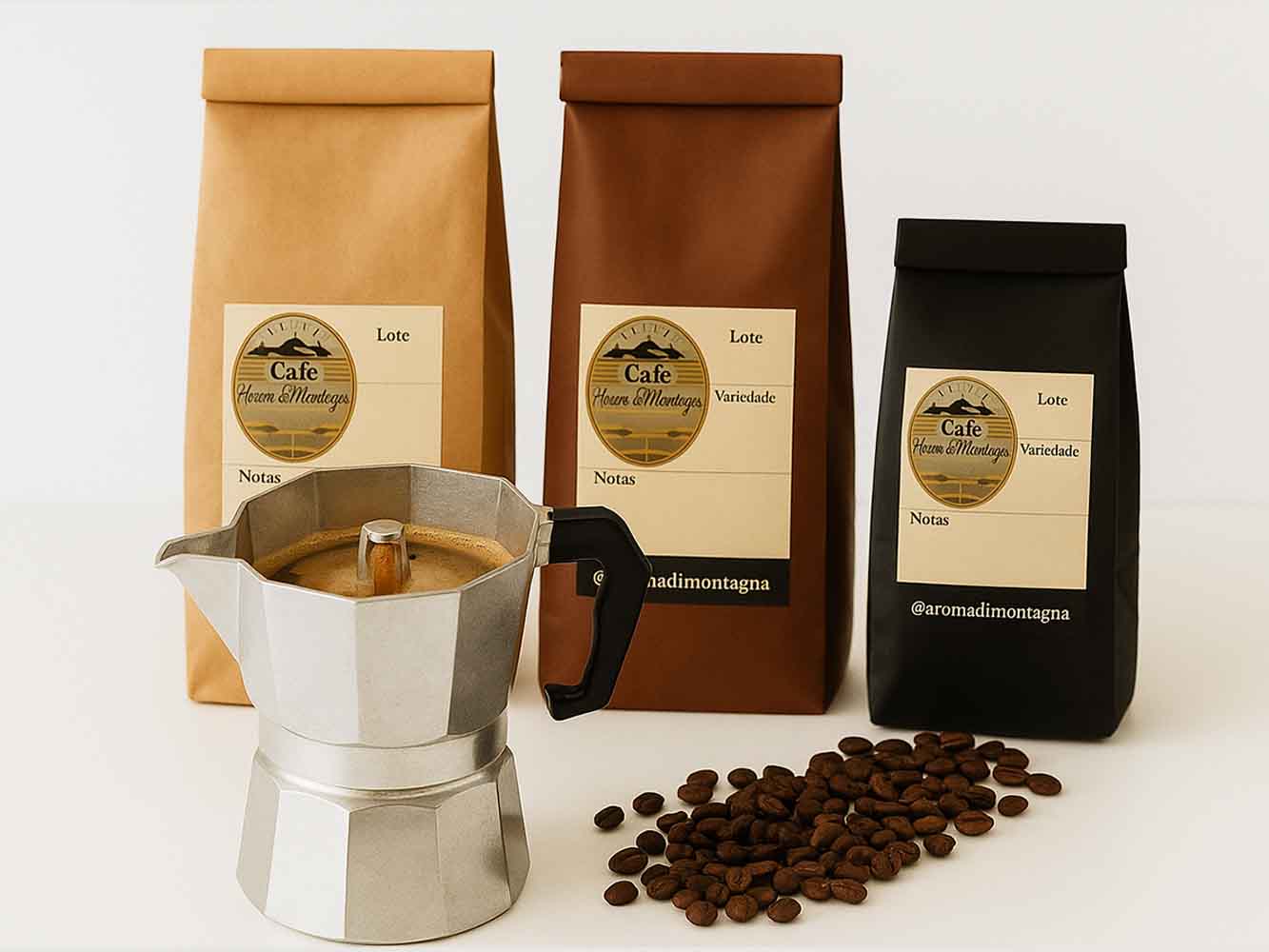 Preparo do café Aroma di Montagna